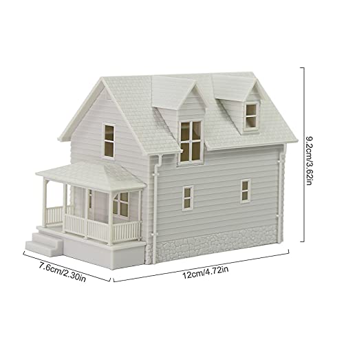 HO Scale Model Blank Buildlings Kit Unassembled House for 1:87 Model Train Layout JZ01JJ (HO Scale-1 Unit) - size: HO Scale-1 unit
