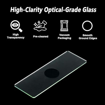 Concave Microscope Slides, 50 Pack Single Depression Glass Slides