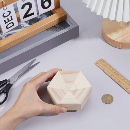 BENECREAT Hexagon Stained Glass Jig, 3D Glass Soldering Jig Wood Soldering Tool with Sturdy Construction for Precise Glass Art and DIY Projects - style: Hexagon