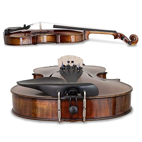 Antonio Giuliani Primo Violin 1/4 size Bundle By Kennedy Violins - Carrying Case and Accessories Included - Solid Maple Wood and Ebony Fittings - size: 1/4