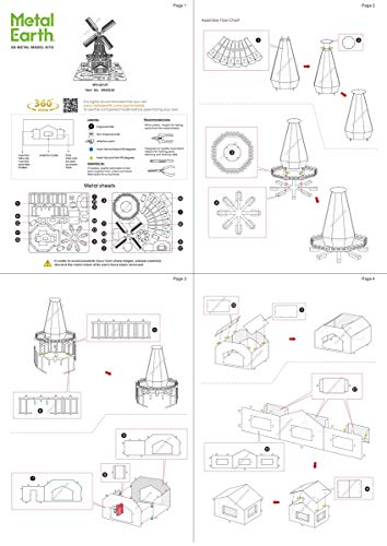 Metal Earth Windmill 3D Metal Model Kit Fascinations