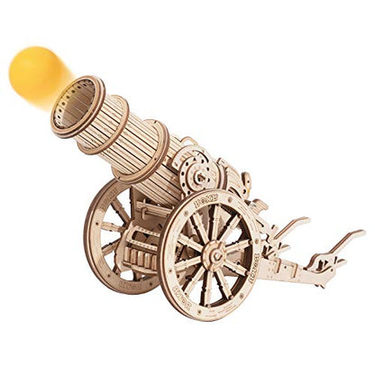 ROKR 3D Wooden Puzzles Model Building Kits Cannon Toys - DIY Wooden Catapult Toys STEM Educational Projects for Men and Women