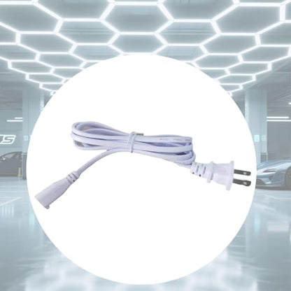 Hexagon LED Light Bars, Connectors & Power Cable Accessories – DIY Modular Honeycomb Garage Lighting System Parts for Ceiling, Gym, Workshop, Studio Replacement (Power Cable 1.5m/5ft) - size: Power Cable 1.5m/5ft