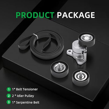 Serpentine Belt Tensioner idler Pulley Kit for Jeep Patriot Compass - size: for Compass /Avenger/Journey 2008-2017