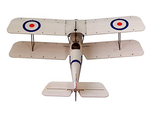 Viloga Micro Balsa Wood Model Airplane SE5A Biplane, 14.8'' Wingspan Laser Cut Unassembled Model Airplanes Kits to Build for Adults, DIY Mini RC Plane for Indoor Fly (KIT+Motor+ESC+Servos)