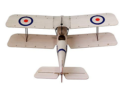 Viloga Micro Balsa Wood Model Airplane SE5A Biplane, 14.8'' Wingspan Laser Cut Unassembled Model Airplanes Kits to Build for Adults, DIY Mini RC Plane for Indoor Fly (KIT+Motor+ESC+Servos)