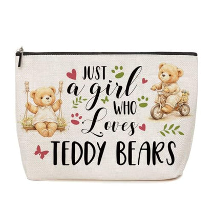 Lovdazzles Teddy Bear Gifts for Girls Makeup Bag Funny Animal Cosmetic Bag - color: Multicolor 1762