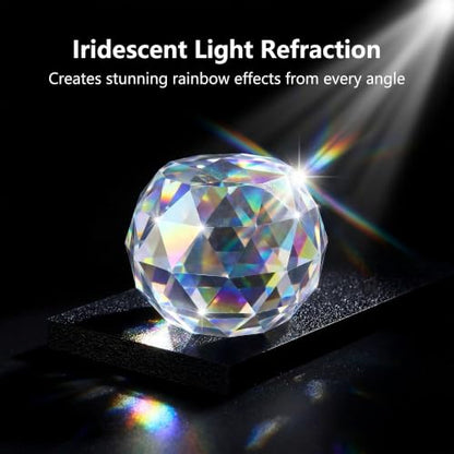 Crystal Glass Prism Cube Crystal Faceted Suncatcher Prism