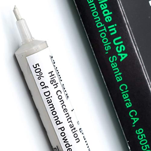 TechDiamondTools Diamond Polishing Compound Polishing Paste USA Made 14,000 Grit 0-1 Microns for Marble Glass Metal Rock Jewelry Resin Silver Chrome Gemstone with High Concentration of Diamond Powder - size: 14,000 grit / 0-1 microns