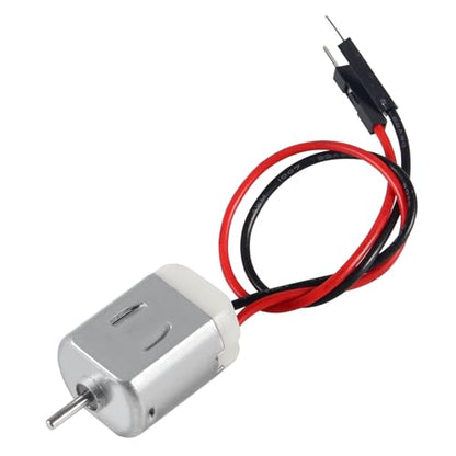 12 Pack 1.5V-6V Type 130 Miniature DC Motors with Male Dupont Jumper Wire for Arduino Hobby Projects DIY