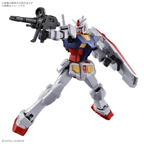 BANDAI Spirits Entry Grade EG RX-78F00/E Gundam 1/144 Scale Color-Coded Plastic Model - style: EG RX-78F00/E Gundam