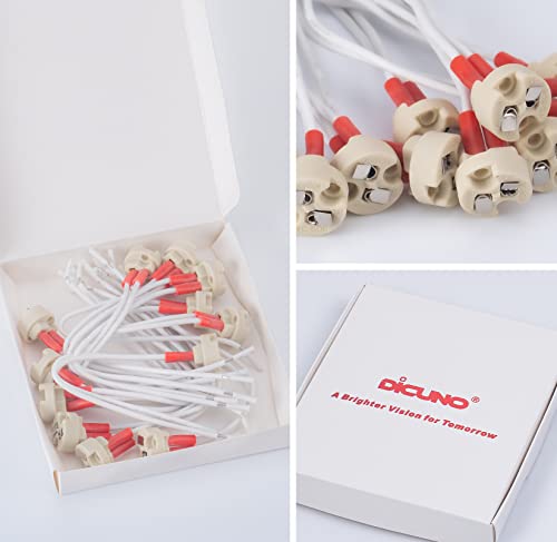 DiCUNO G4, GU5.3 Bi-Pin Ceramic Base Socket, MR16, MR11 Halogen Incandescent LED Bulb Holder Wire Connector (12pcs) (Pack of 3) - size: 12 Count (Pack of 3)