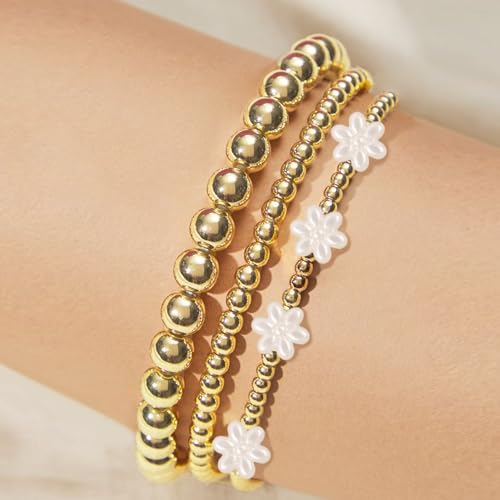 1740 Pcs Pearl Bracelet Making Kit Gold Beads for Bracelets for Adult - color: 13-White & Off-White