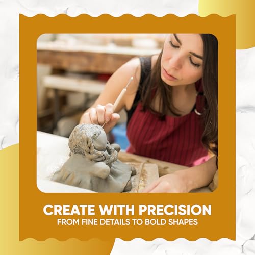30 Pcs Clay Tools & Pottery Tools Kit, Professional Polymer Clay Sculpting - size: Pack of 30