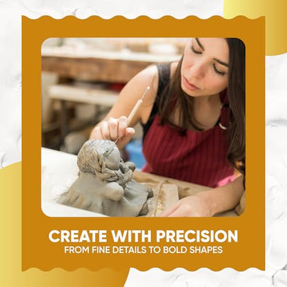 30 Pcs Clay Tools & Pottery Tools Kit, Professional Polymer Clay Sculpting - size: Pack of 30