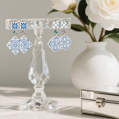 ORIGACH 17 Pcs Portuguese Peranakan Tiles Polymer Clay Cutters Set - style: Portuguese Peranakan Tiles