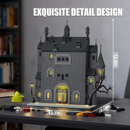 Haunted House Gothic Castle Halloween Building Set with Light for Adults