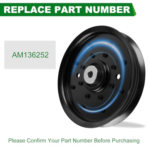 AM136252 Pulley Fits 54" 48" Mower Deck Compatible with John Deere Z445 Z465 Z645 Z655 X320 X324 - color: AM136252