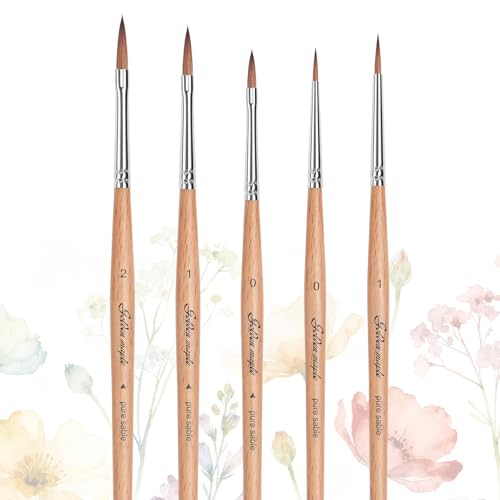 Golden Maple Kolinsky Sable Miniature Paint Brushes Arrow Point - size: WC32 Arrow Point