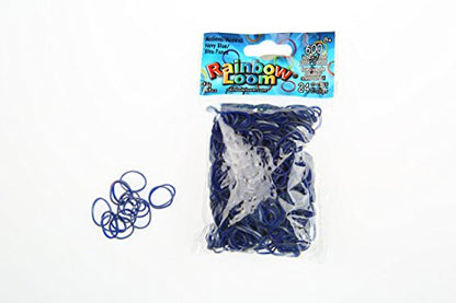 Rainbow Loom® Medieval Collection: Navy Blue Rubber Bands with 24 C-Clips (600 Count)