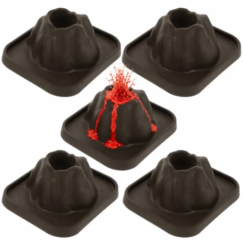Toddmomy 5Pcs Volcanic Model Volcano Science Kit Eruption Toy DIY Demonstration Props Educational STEM Craft Kits for Classroom Homeschool Science Fair Projects - size: 15.00X12.00X6.50CM