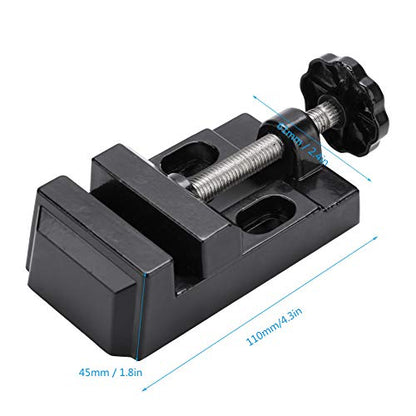 Mini Table Vise, Aluminium Alloy Small Household Bench Clamp for DIY Craft Jewelry Making, 4.3 Inch Portable Vise