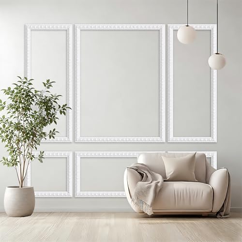 Peel and Stick Wall Molding Kit, Premade Accent Wainscoting Panels,24x60in - color: Bead-24x60in