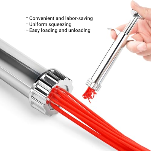 LiebeWH Clay Extruder Tool with 19 Metal Discs for Polymer Clay Ceramics Pottery Sculpting Sugar Paste Cake Decorating