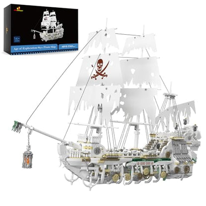 JMBricklayer Pirate Ship Building Sets for Adult 40115, Styx Ghost Ship Toy Big Pirate Ship Model Construction Set to Build, Room Office Decor, Gift for Teens Adults Collections Enthusiasts(3769 PCS)