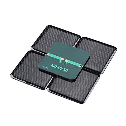 10pcs Mini Monocrystalline Solar Cells Solar System Kit 50mm X 50mm/1.96" X 1.96" 2V 160MA for DIY Charge Solar Panels