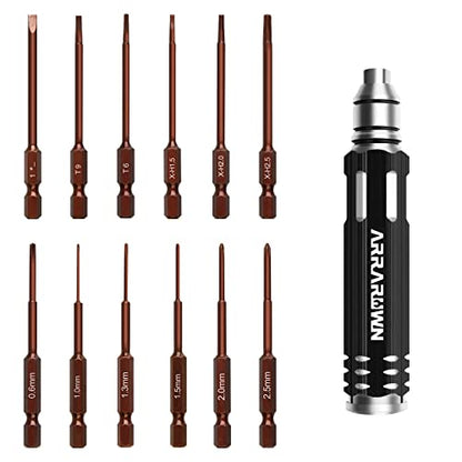 Hex Screwdrivers Set 12 in 1 RC Tool Sets Hobby Tools Kit - color: Brown