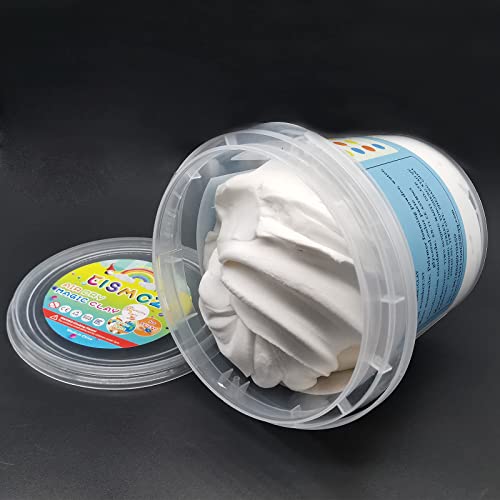 Air Dry Modeling Clay 10.5 oz Modelable Cosplay Foam Clay Ultra Light Magic Clay Colors Art Craft Kit for Adults Kids - color: White