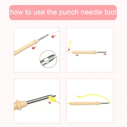 BEUNITONE 2 Pcs Gnome & Sunflowers Punch Needle Kits for Adults Beginner - color: 06-Sunshine Dwarf