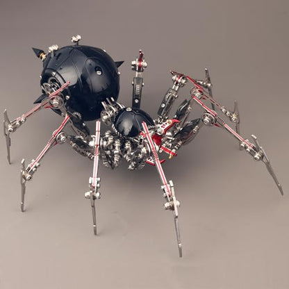 3D Metal Puzzles for Adults,3D Spider Metal Model Kits Metal Building Kit - color: Black and Red