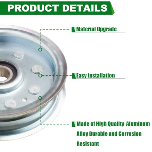 Upgraded Flat Idler Pulley (AM128118 + AM143737 AM136693) Fits John Dee re Zero Turn Lawn Mower - color: AM128118/AM143737 AM136693