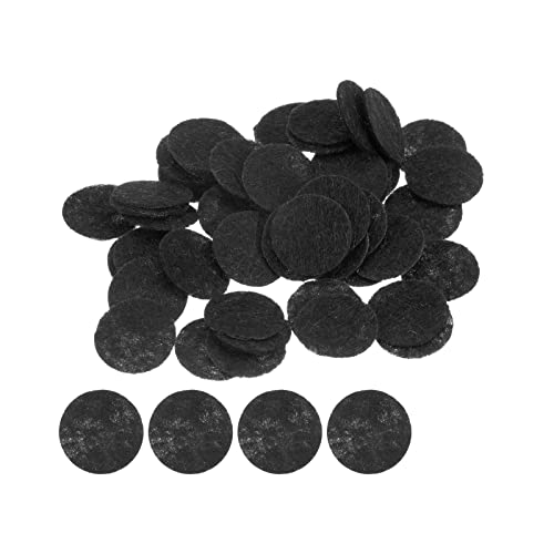 HARFINGTON 100pcs Round Felt Circles, 15mm 5/8" Pre Cut Felt Craft Pads Non-Woven Mini Felt Fabric Circles for DIY Sewing Handcraft Cut Projects Craft Finishing, Black - color: Black, size: 15mm