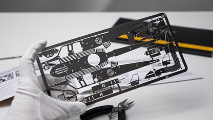 METAL-TIME Lifting Spirit Mechanical Helicopter Model Building Kit | Unique Wind-Up Moving Mechanism | Stainless Steel DIY Construction with Toolbox Collectible Model - 134 Pieces