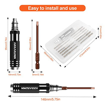 Hex Screwdrivers Set 12 in 1 RC Tool Sets Hobby Tools Kit - color: Brown