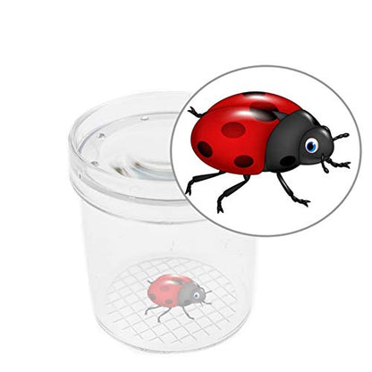 8 Pieces Bug Viewer Critter Insect Cage Magnifying Insect Box Bug Magnifier Container Bug Catcher Cage, Science Nature Exploration Tools