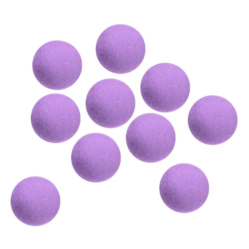 PATIKIL Wool Felt Balls Beads Wool Felting Pom 3.1cm 31mm Light Purple for Home Crafts Handcrafts Project DIY Pack of 10 - color: Light Purple