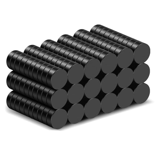TRYMAG 180Pcs Small Rare Earth Refrigerator Magnets, Black - color: Black, size: 5x2mm-180Pcs