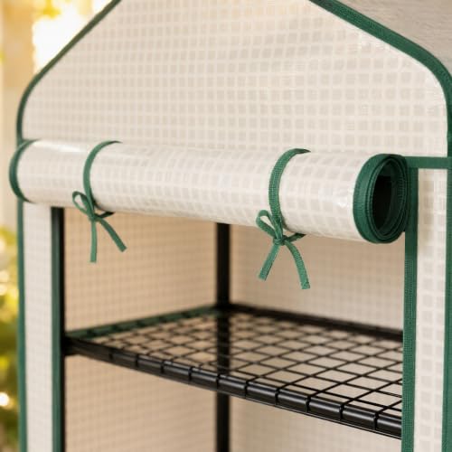 5‑Tier Mini Greenhouse, Small Walk‑in Plant Green House, White - color: White B, size: Mini