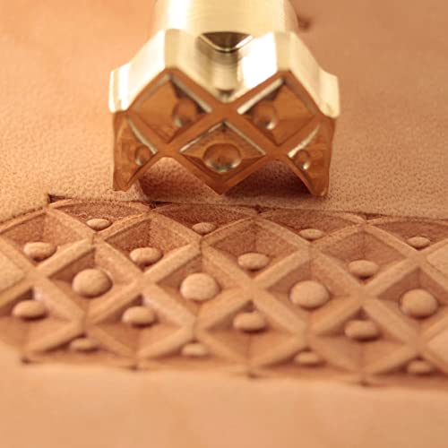 DandS ltd Leather Stamp Tool, Geometric, Professional Steel Craft Tool for Leatherworking, Embossing, Carving & Stamping Leather Projects, Belts Wallets & DIY Projects Compatible with Mallet #496