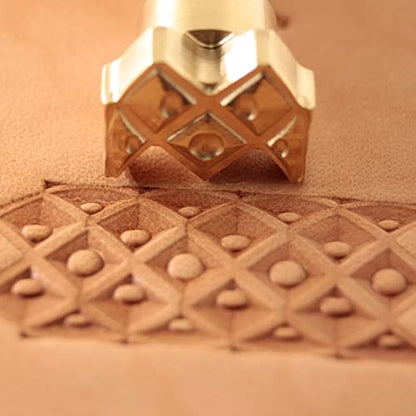 DandS ltd Leather Stamp Tool, Geometric, Professional Steel Craft Tool for Leatherworking, Embossing, Carving & Stamping Leather Projects, Belts Wallets & DIY Projects Compatible with Mallet #496