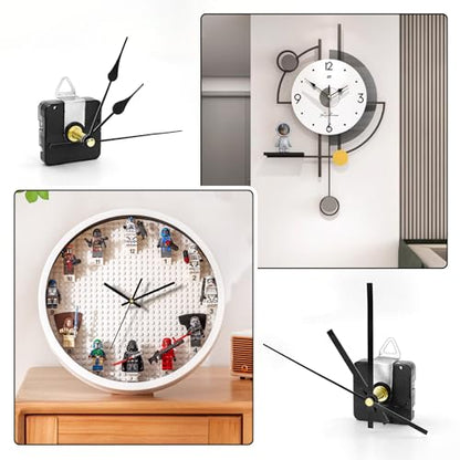 28mm Quartz Long Shaft Clock Movement Kit - DIY Wall Clock Mechanism with 1-1/10 Inch Shaft, 2 Pairs of Hands, Replacement Clock Repair Kit