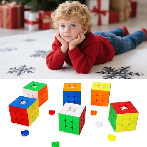 12 Pack 3x3 Speed Cube Set,2.18 Inch Bulk Magic Cube Stickerless - size: 12pcs