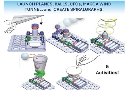 SNAP CIRCUITS Flight Deck STEM Toy, Paper Airplane Launcher, Ages 8+