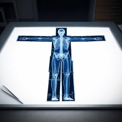 Human X-Rays for Kids' Light Table - 14-Piece Skeleton Puzzle & 7 Body System Charts (Nerves, Vessels, Lymphatic) - X-Ray Toys for Kids, STEM Toy for Light Table, School Projects & Doctor Role Play