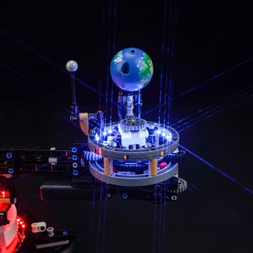 LocoLee Light Compatible with Lego Technic Planet Earth and Moon in Orbit - No Models Only Light, Creative Lighting Set Accessories Compatible with Lego Planet Earth Moon in Orbit 42179 Technic Set