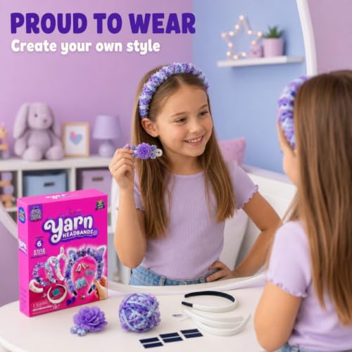 Wrap & Wear DIY Yarn Headband Making Kit, 7 Year Old Girl Birthday Gifts - style: Yarn Headbands